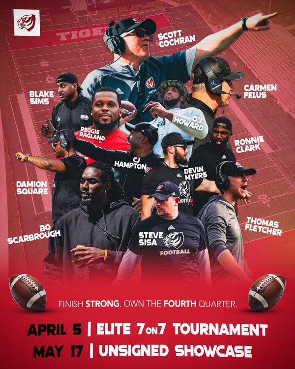 April 5th Elite 7on7 Tournament, May 17th Unsigned Showcase